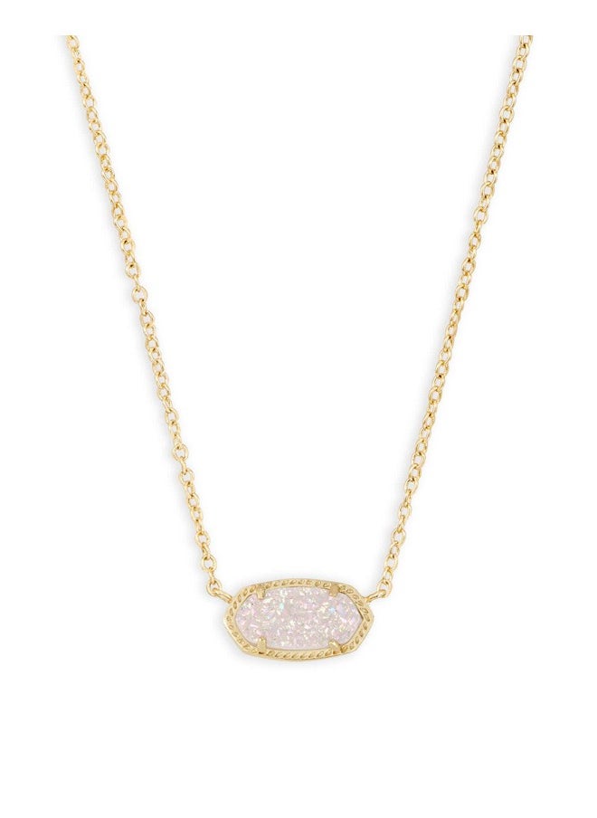 Kendra Scott Kendra Scott Elisa Adjustable Length Pendant Necklace for Women, Fashion Jewelry, 14k Gold-Plated, Iridescent Drusy  - Image 1