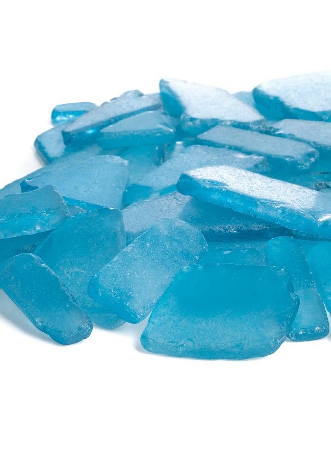 Nautical Crush Trading Sea Glass | Caribbean Blue Colored Sea Glass Mix | 11 Ounces Of Sea Glass For Art Crafts And Decor | Sea Glass Bulk  - Image 1