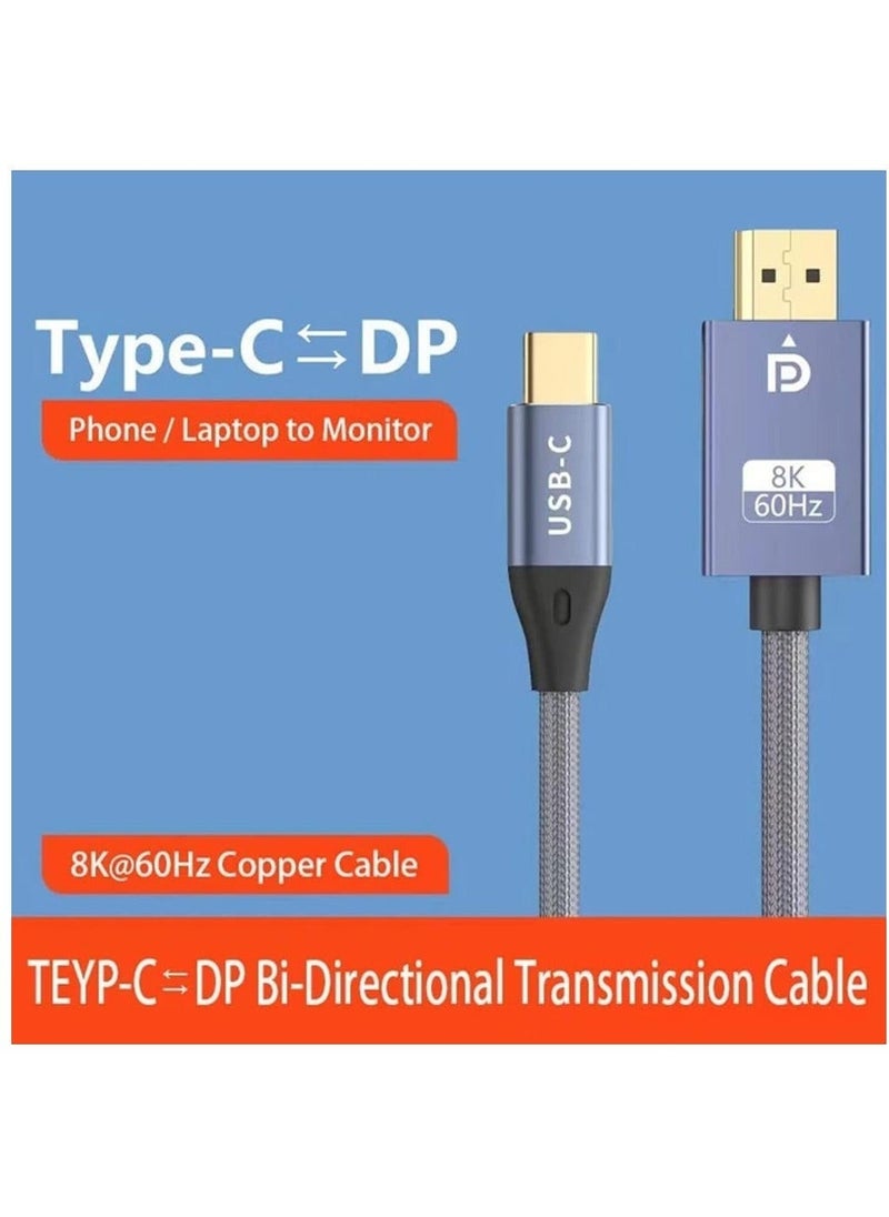 إكسفور USB C إلى Displayport منفذ عرض كابل ثنائي الاتجاه  - Image 2