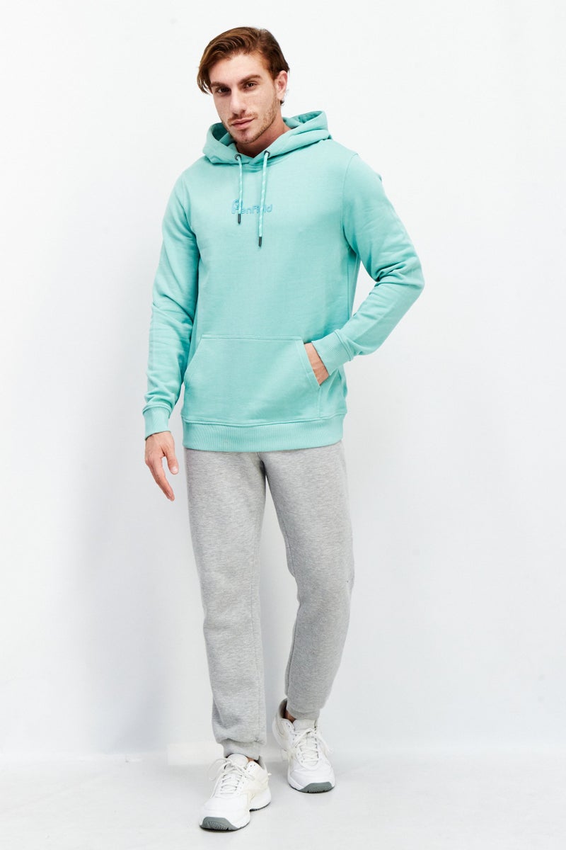 Penfield Men Hooded Neck Brand Print Long Sleeves Sweatshirt, Mint - Image 3
