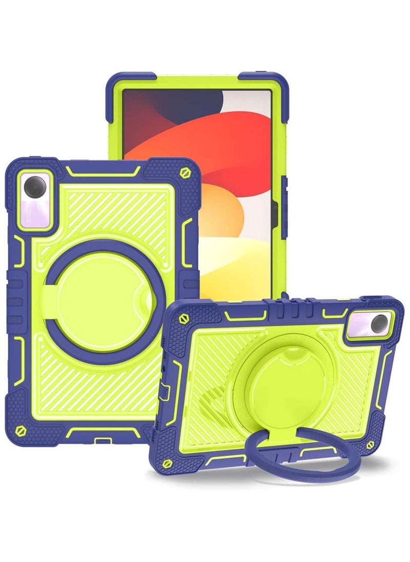 Arabest Shockproof Case Compatible with Redmi pad SE 11-inch 2023, Heavy-duty Rugged Case with Handle Grip/shoulder Strap Stabilized Bracket Silicone Case (Green)