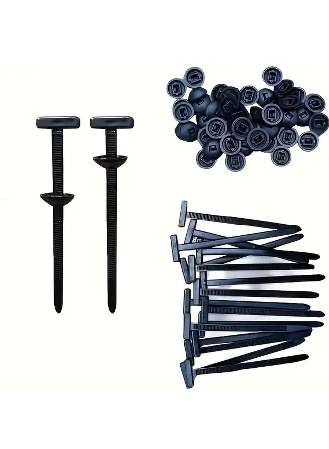 50Pcs Heavy Duty Self Locking Cable Ties Black For Automotive Electrical DIY - Image 3