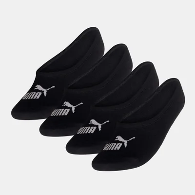 PUMA Logo Footie No-Show Socks (4 Pairs)