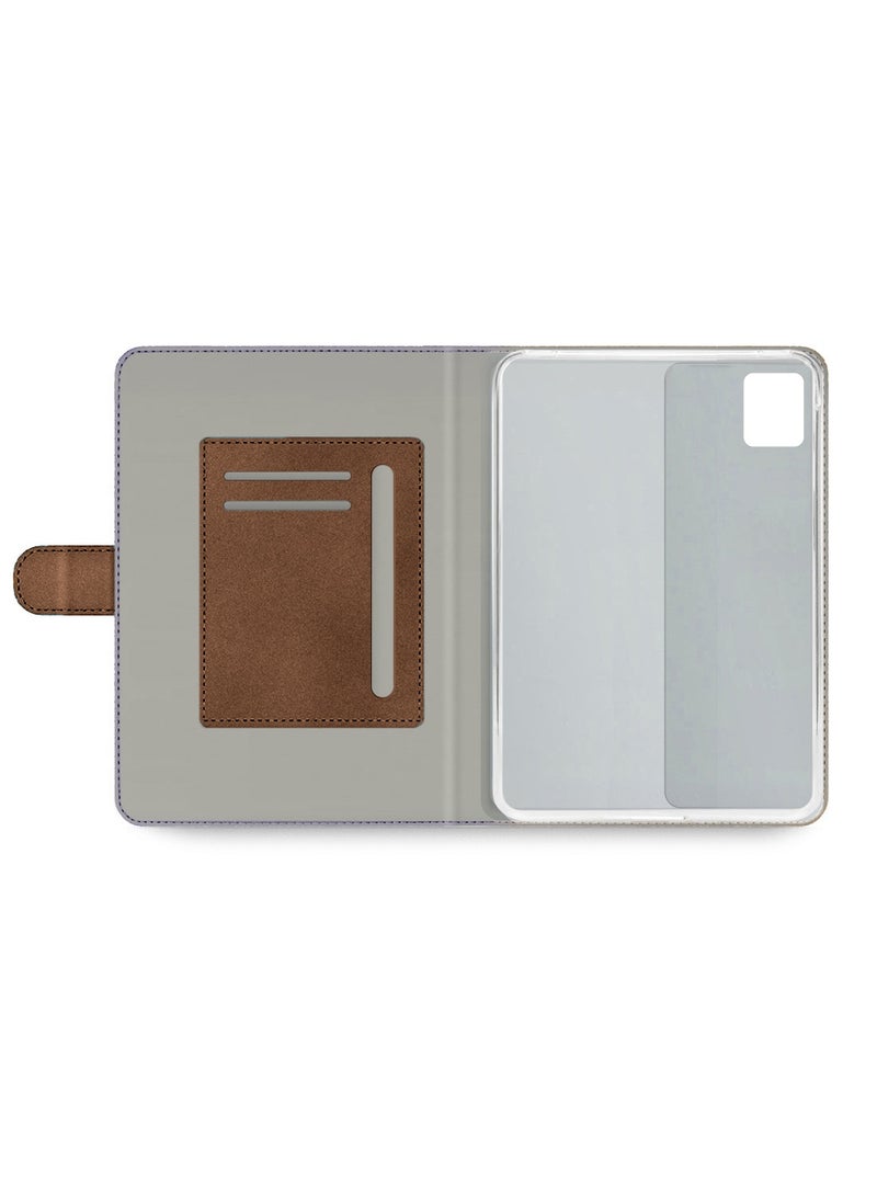 اوميكر غطاء فليب بحافة مغناطيسية من جلد PU لجهاز Lenovo Tab M11 2024 (11 بوصة) - بني - Image 3