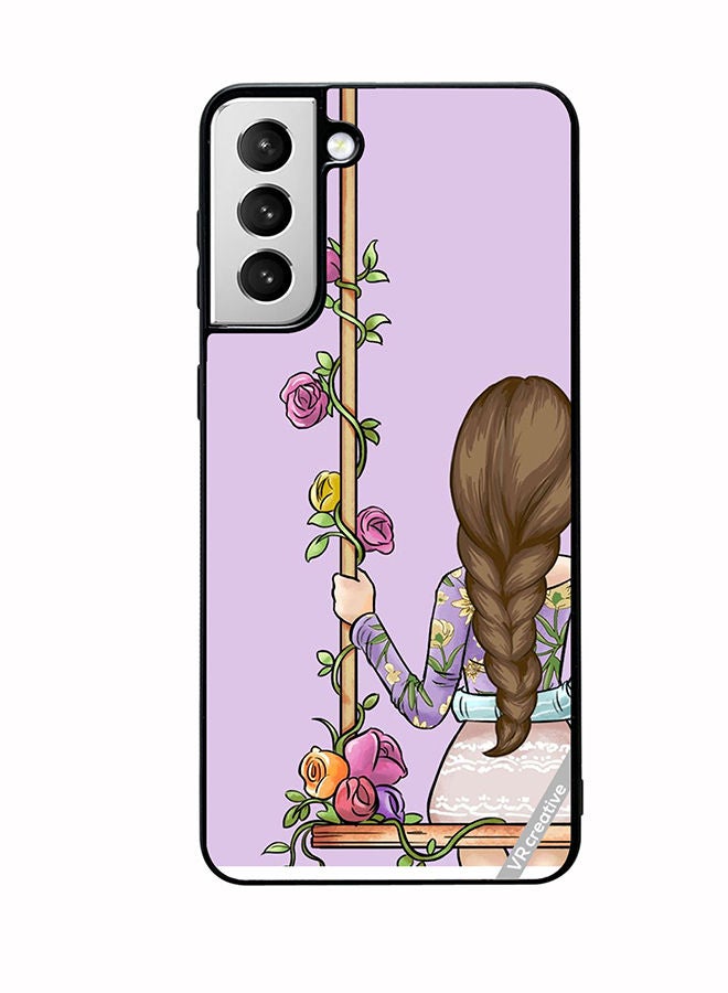 VR CREATIVE Protective Case Cover For Samsung Galaxy S22 5G Beautiful Girl Looking Front Design Multicolour - Image 1