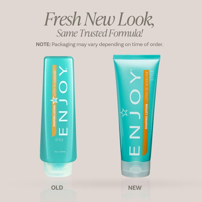 Enjoy Shaping Curly Hair Styling Cream - Adds Volume, Lightweight Curl Defining Finish, Anti-Frizz, 8 Ounce - Image 3