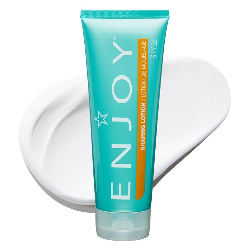 Enjoy Shaping Curly Hair Styling Cream - Adds Volume, Lightweight Curl Defining Finish, Anti-Frizz, 8 Ounce - Image 1