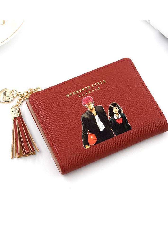 KUYING Slam Dunk, Student Card Bag, Leather Wallet 