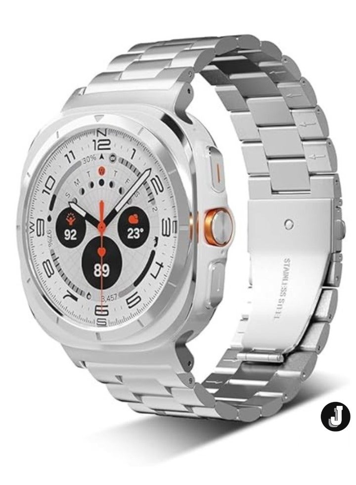 JAJEEK Premium Metal Band for Watch Ultra 47mm (2024) – Durable Stainless Steel Adjustable Strap for Men & Women - Image 1