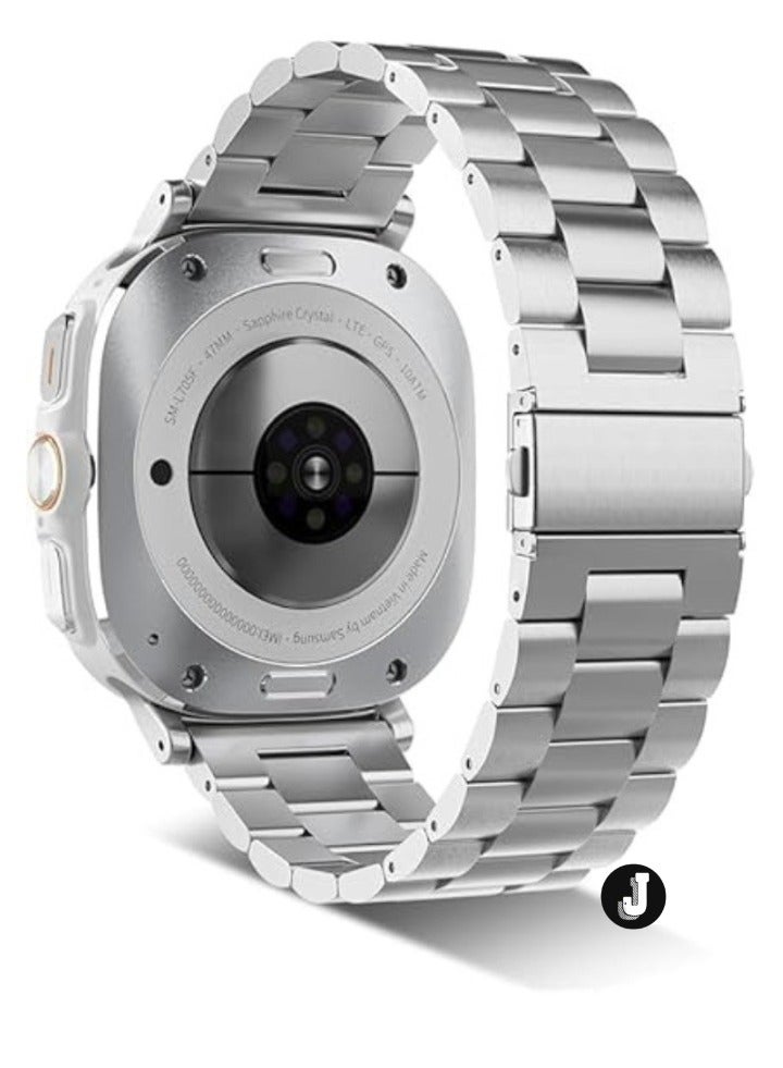 JAJEEK Premium Metal Band for Watch Ultra 47mm (2024) – Durable Stainless Steel Adjustable Strap for Men & Women - Image 2