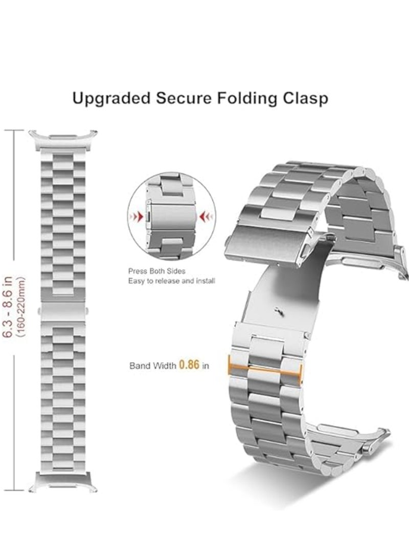 JAJEEK Premium Metal Band for Watch Ultra 47mm (2024) – Durable Stainless Steel Adjustable Strap for Men & Women - Image 5