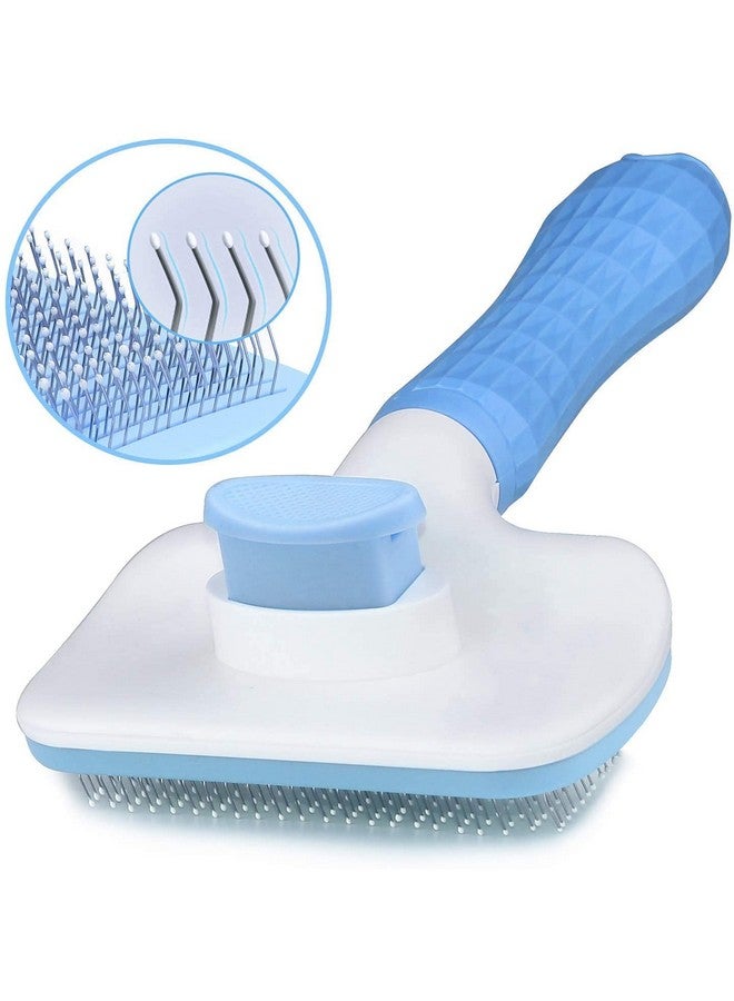 فرشاة تنظيف وتصفيف الشعر الرقيقة للكلاب والقطط | فرشاة تنظيف ذاتية للتخلص من الشعر المتساقط | تزيل بلطف الطبقة السفلية المتساقطة والتشابكات (مستطيلة، متوسطة الحجم) (قد يختلف اللون) - Image 1