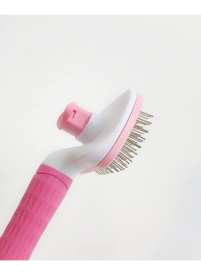 فرشاة تنظيف وتصفيف الشعر الرقيقة للكلاب والقطط | فرشاة تنظيف ذاتية للتخلص من الشعر المتساقط | تزيل بلطف الطبقة السفلية المتساقطة والتشابكات (مستطيلة، متوسطة الحجم) (قد يختلف اللون) - Image 3