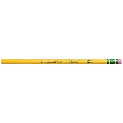 Ticonderoga Laddie Wood-Cased Pencils, #2 HB Soft, With Erasers, Yellow, 12 Count - Image 2