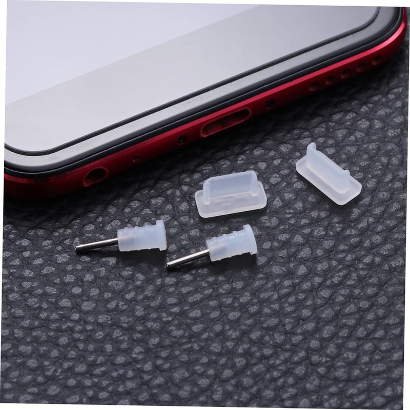 Transparent Type C Plug Earphone Stoppers 20 Pair Accessories Cleaning Kit - Image 3