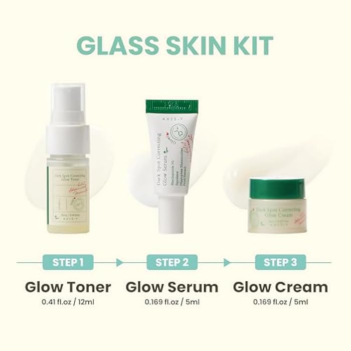 AXIS-Y The Mini Glow Trio Dark Spot Correcting Travel Size Gift Set - Toner 0.41 fl. oz., Serum 0.169 fl. oz., Cream 0.169 fl. oz. - Vegan Korean Skin Care - Image 2