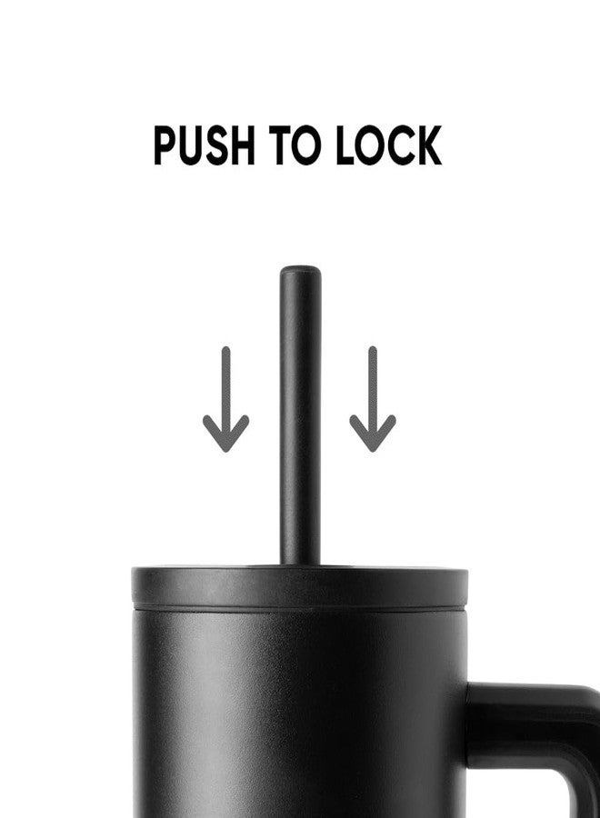 Simple Modern كوب بسيط حديث سعة 40 أونصة مع مقبض وغطاء قشة | زجاجة ماء معزولة من الفولاذ المقاوم للصدأ مقاومة للتسرب للاستخدام في السفر | هدايا للنساء والرجال له ولها | توقيع تريك | هولي - Image 5