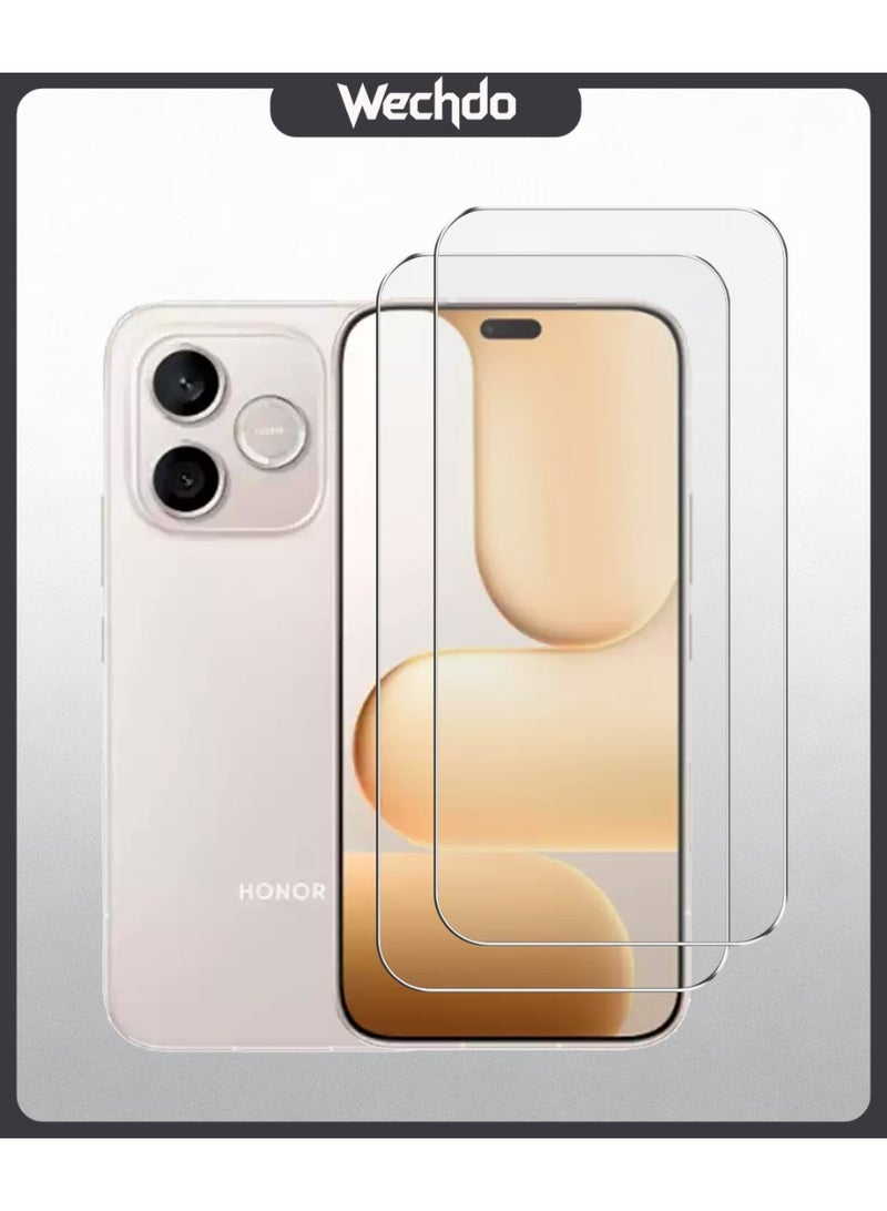 عبوة من قطعتين من واقي شاشة زجاجي مقوى ممتاز لهاتف Honor 600 Lite، بصلابة 9H، مقاوم لبصمات الأصابع، مقاوم للكسر، خالٍ من الفقاعات وسهل التركيب