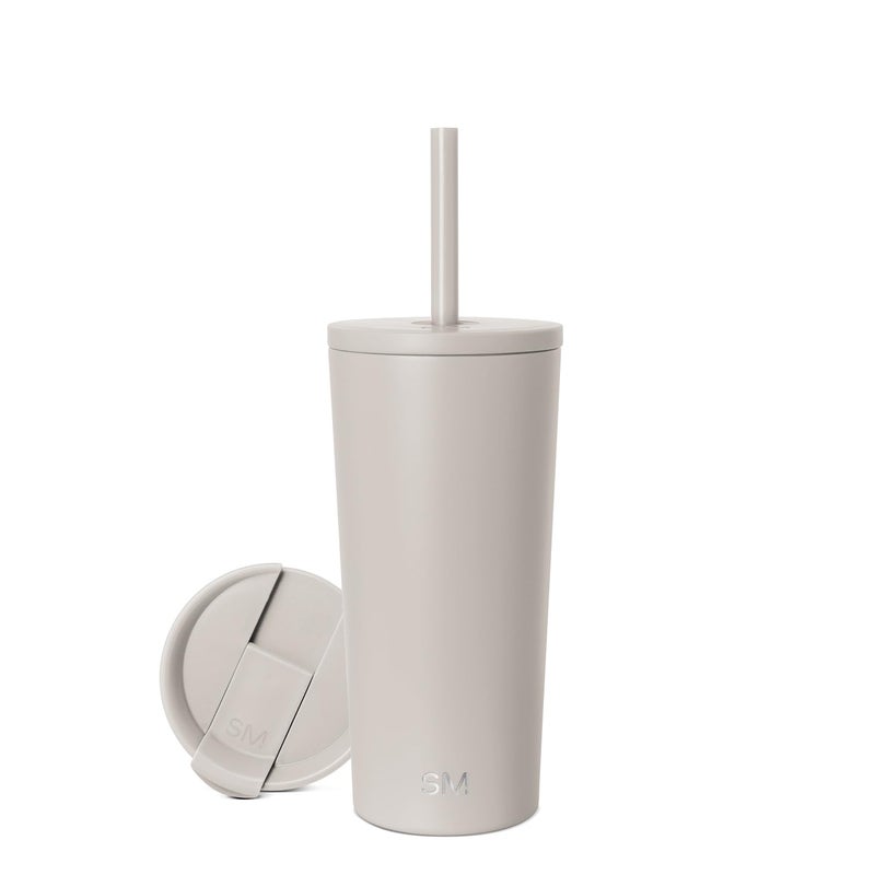 Simple Modern Classic Tumbler with Straw Lid | Insulated Iced Coffee Cup Reusable Stainless Steel Water Bottle Travel Mug | Gifts for Women Men Her Him | 20oz | Almond Birch - Image 1