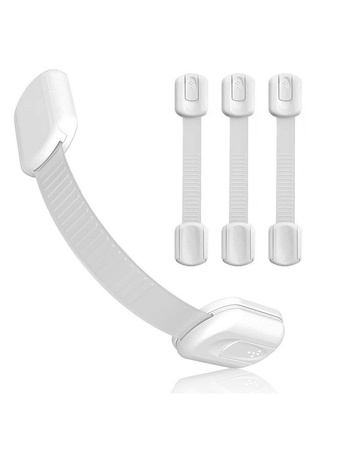 Matenf Child Proof Cabinet Locks (4 Packs), Baby Toddlers Locks for Drawers, Refrigerator Safety Latches for Kids Pets, Durable Safe ABS Material Strong Adhesive, No Drill Tool Needed Easy to Use - Image 1