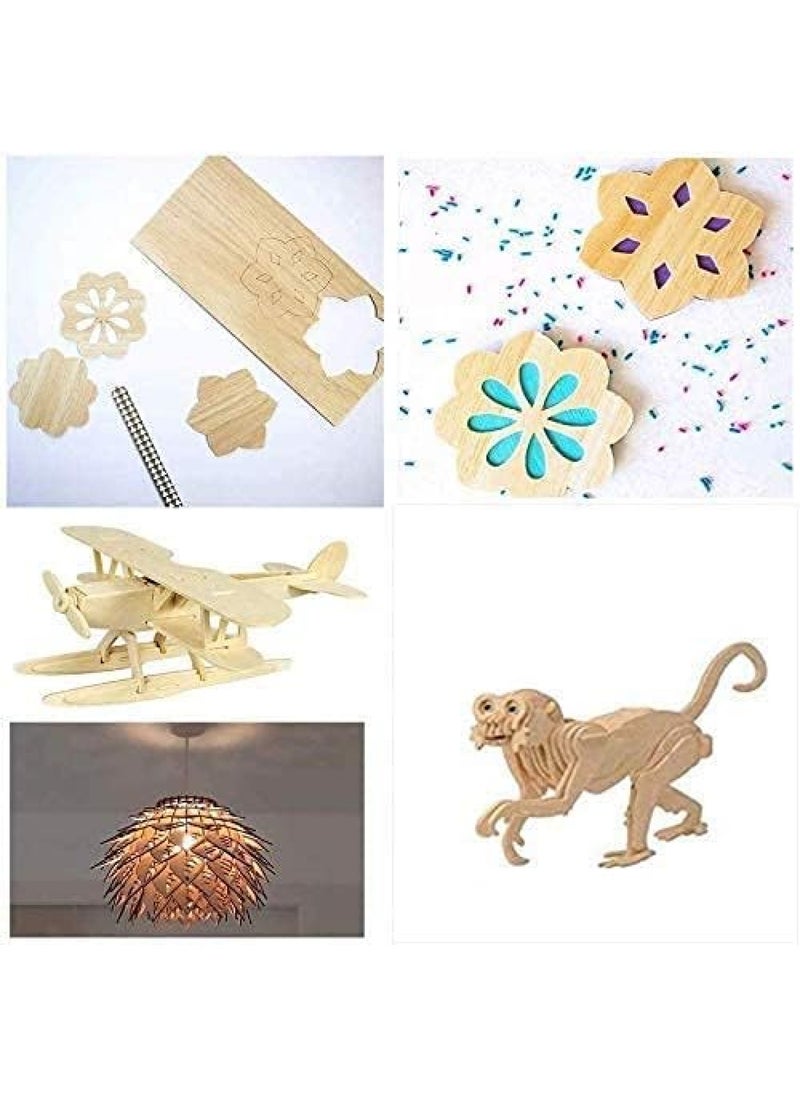 BPA - 6pcs Balsa Wood Sheets 1.5mm Thin Wood Sheets Unfinished Unpainted Basswood Birch Plywood Sheets for Wood Signs Mini House Airplane Ship Boat DIY Model - Image 1