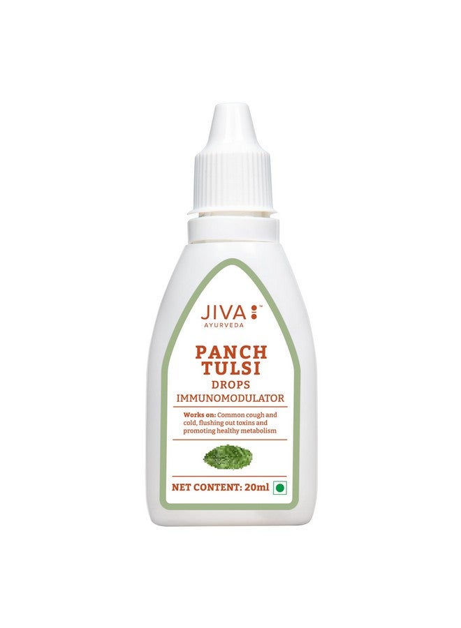 Jiva Tulsi Drops - 20 ml | 100% Ayurvedic Formulation Made Of Five Species Of Tulsi | Detox The Body, Boost 5X Immunity & Promote Healthy Metabolism | Prevents Cough, Cold & Viral Fever (Pack of 1) - Image 1