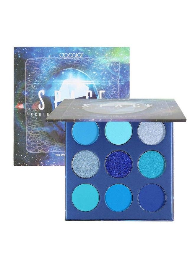 docolor - Eyeshadow Palette 9 Colors Gemstone Shadow Palette Highly Pigmented Mattes Shimmers Naked Smokey Glitter Cream Colorful Powder Blendable Long Lasting Waterproof Makeup PaletteBlue - Image 1