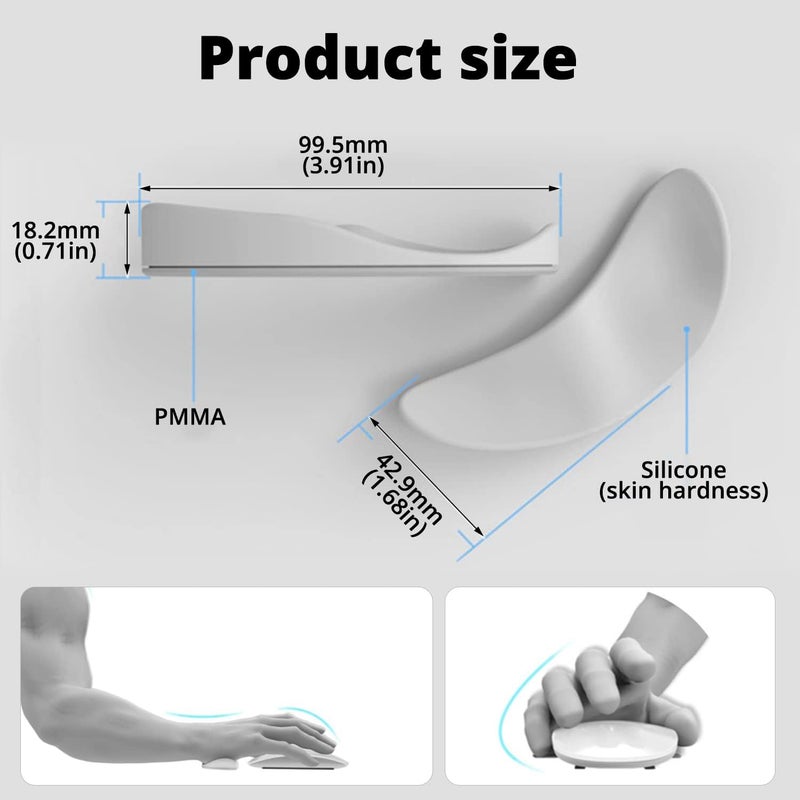 2 Pack Ergonomic Gliding Palm Rest - Soft Cooling Material Wrist Pad for Office and Gaming - Image 5