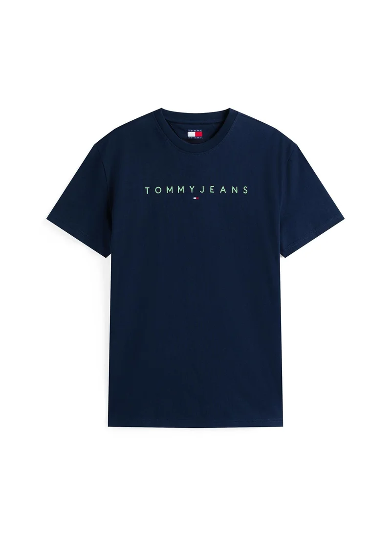 TOMMY JEANS  Linear Logo Embroidery Jersey T-Shirt for Men | Best Price UAE