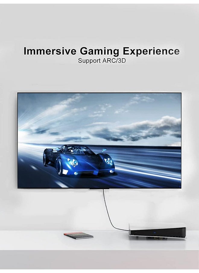 CableCreation - 6Ft 4K Hdmi Cable Left Angle 90 Degree Hdmi Cable 4K@60Hz Ultra Hd Support Male To Male Black Hdmi Cable - Image 1
