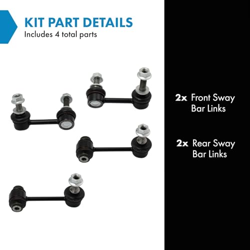 TRQ Front & Rear Sway Bar Stabilizer Link Set Compatible with 2006 Lexus GS300 2007-2011 GS350 2006-2013 IS250 2011-2013 IS350 - Image 2