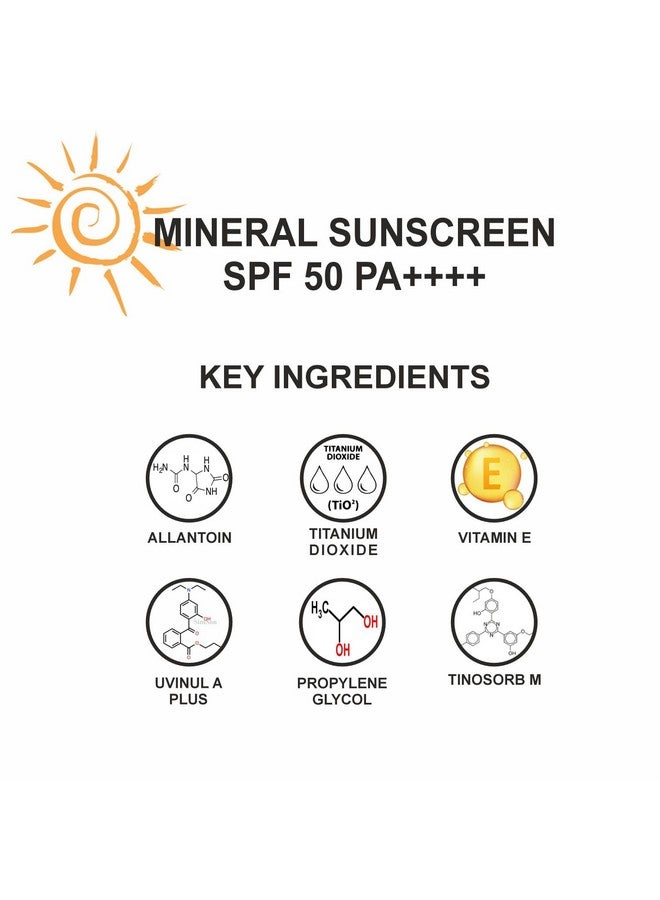 Love Earth Mineral Sunscreen SPF 50 PA++++| No White Cast | UV Protection | Non-Oily | Non-Greasy | Paraben-Free | All Skin Types | For Women & Men | Safe for pregnant and lactating women | 50g - Image 4