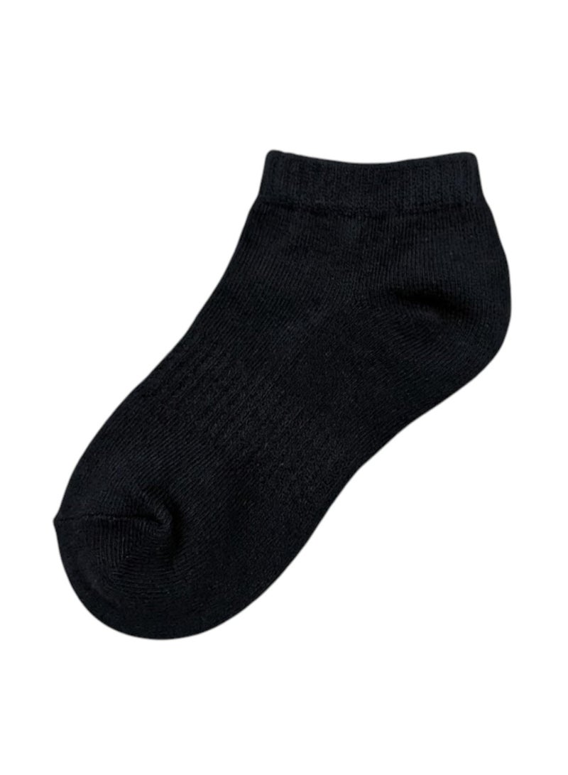 victor and jane Pack of 3 - Black Cushioned Ankle Cotton Socks - Image 3