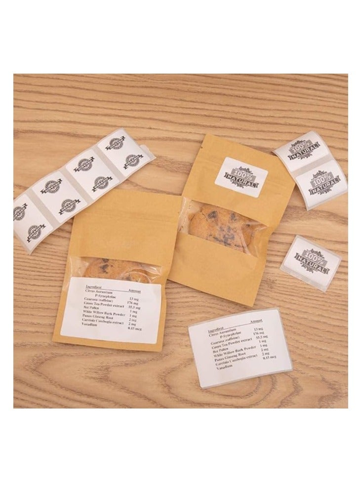 Terabyte لفات الملصقات لطابعات الملصقات بلوتوث M110/M110S/M120/M200/M220 - ملصقات سوداء على خلفية بيضاء (50 × 50 مم 140 ملصق دائري) X2 - Image 2