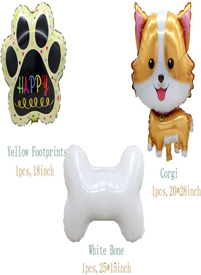Jagmag® 5PCS Husky Aluminum Film Balloons Kids' Party Balloons Pet Birthday Party Supplies For Dog Animal Theme Birthday Babyshower Party Decorations, Birthday Dog Balloon Set - Image 2