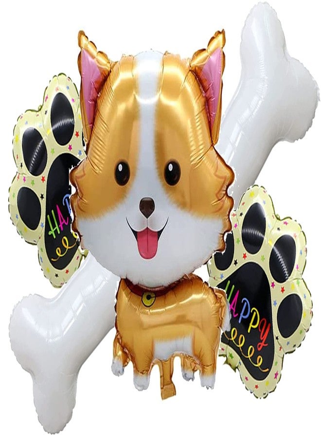 Jagmag® 5PCS Husky Aluminum Film Balloons Kids' Party Balloons Pet Birthday Party Supplies For Dog Animal Theme Birthday Babyshower Party Decorations, Birthday Dog Balloon Set - Image 1