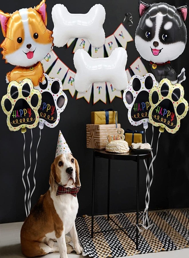 Jagmag® 5PCS Husky Aluminum Film Balloons Kids' Party Balloons Pet Birthday Party Supplies For Dog Animal Theme Birthday Babyshower Party Decorations, Birthday Dog Balloon Set - Image 4