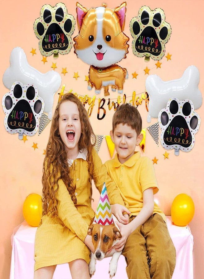 Jagmag® 5PCS Husky Aluminum Film Balloons Kids' Party Balloons Pet Birthday Party Supplies For Dog Animal Theme Birthday Babyshower Party Decorations, Birthday Dog Balloon Set - Image 3