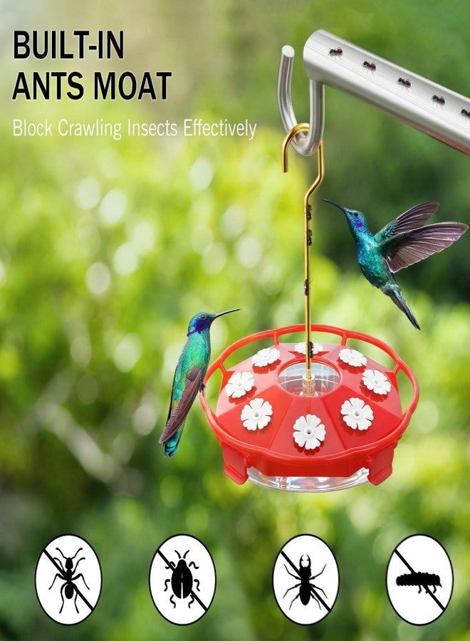 eWonLife Saucer Hummingbird Feeders for Outdoors with 8 Removable White Feeding Port - Image 4