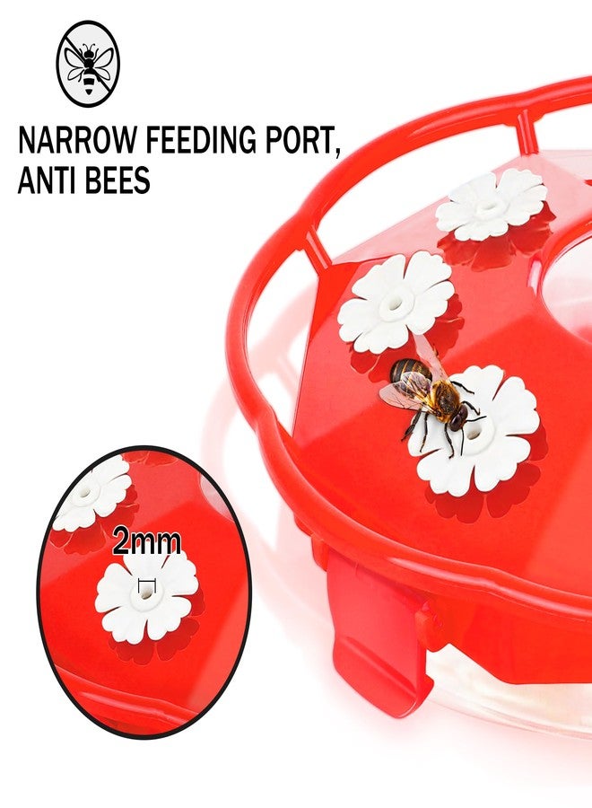eWonLife Saucer Hummingbird Feeders for Outdoors with 8 Removable White Feeding Port - Image 2