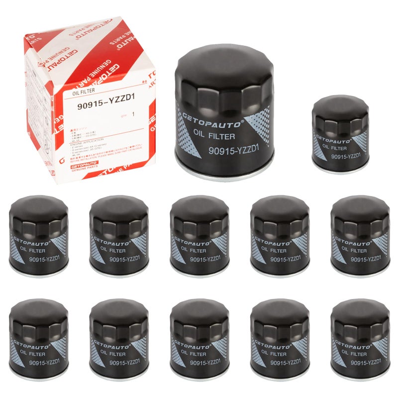 GETOPAUTO 90915YZZD1 Engine Oil Filter Compatible with TOYOTA 4Runner Avalon Camry Supra T100 Tacoma LEXUS ES300 GS300 RX300set of 12 - Image 3