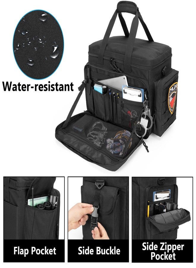 SAMDEW Patrol Bag, Car Front Seat Organizer for Law Enforcement & Police Equipment, Police Gear Bag & Patrol Vehicle Organizer with Padded Laptop Layer (up to 15.6"), MOLLE Compatible, Black, Bag Only - Image 5