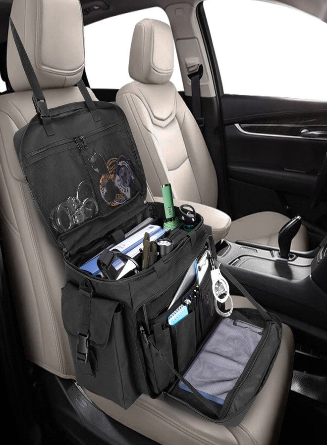 SAMDEW Patrol Bag, Car Front Seat Organizer for Law Enforcement & Police Equipment, Police Gear Bag & Patrol Vehicle Organizer with Padded Laptop Layer (up to 15.6"), MOLLE Compatible, Black, Bag Only - Image 2