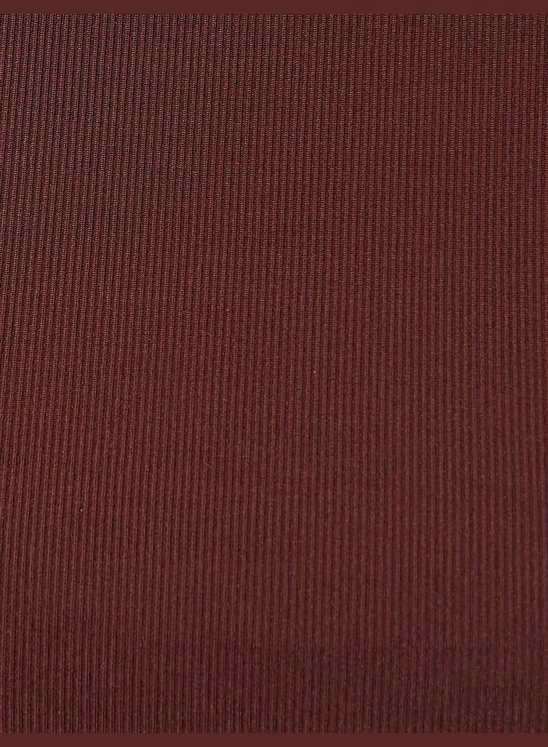 كوتون Basic Sports T-Shirt Crew Neck Ribbed Slim Fit