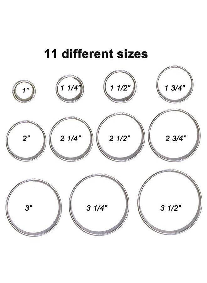 SOSOHOME - 11 Pieces Metal Cookie Cutter Set Round Cookie Cutters Stainless Steel Circle Biscuit Pastry Cutters Assorted Sizes - Image 1