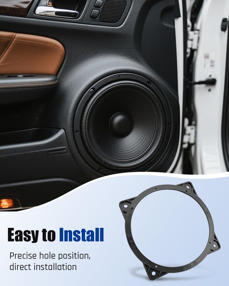 ANODZU 6.5-6.75 Front Door Speaker Adapter Spacer Ring Brackets Fit for Hyundai Elantra Genesis G80 Santa Fe Sonata Palisade Tucson Fit for KIA Forte Optima Sedona Sorento Sportage Soul 2Pcs - Image 4