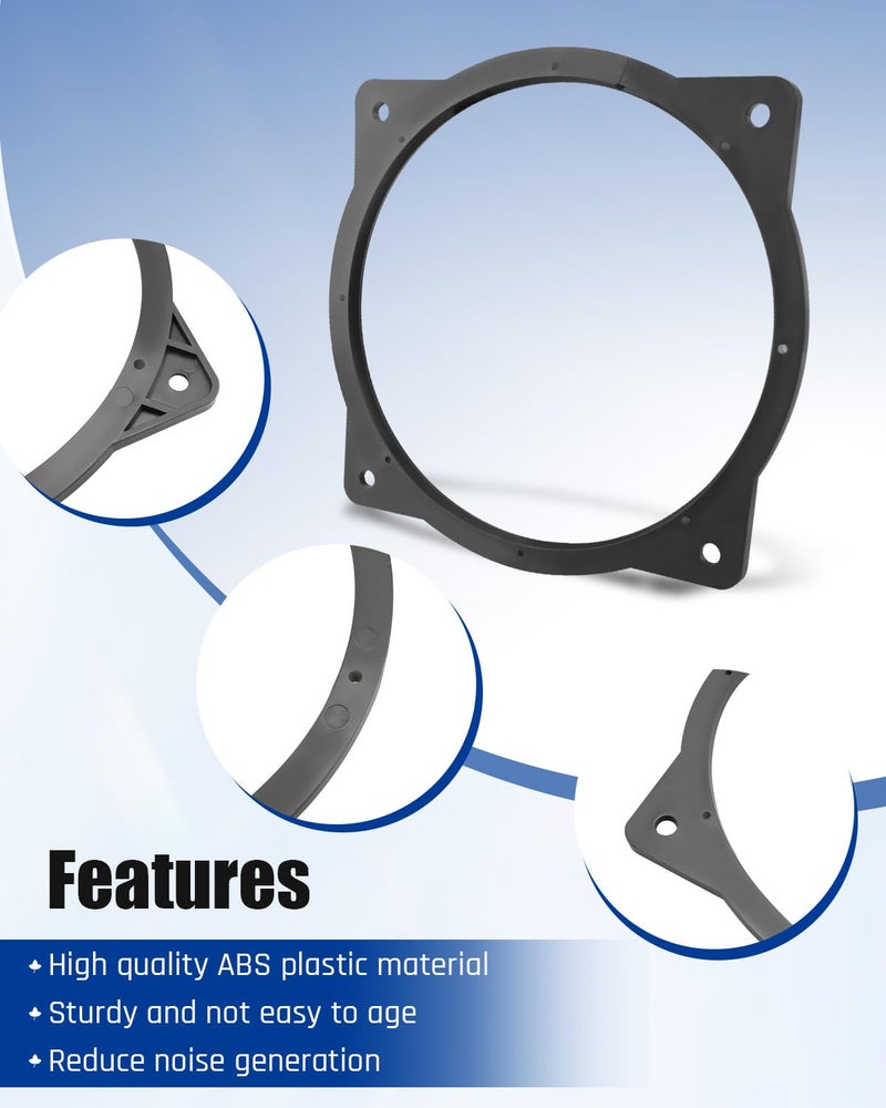 ANODZU 6.5-6.75 Front Door Speaker Adapter Spacer Ring Brackets Fit for Hyundai Elantra Genesis G80 Santa Fe Sonata Palisade Tucson Fit for KIA Forte Optima Sedona Sorento Sportage Soul 2Pcs - Image 5