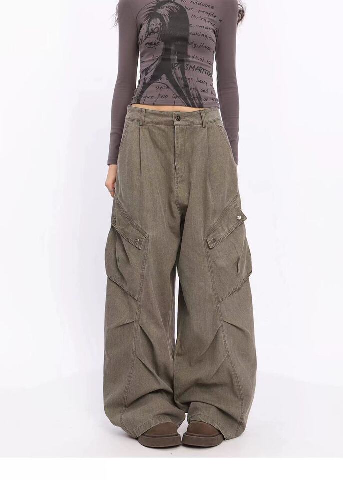 Unisex Classic Denim Jeans Loose Fit Daily Outdoor Wear - Image 1