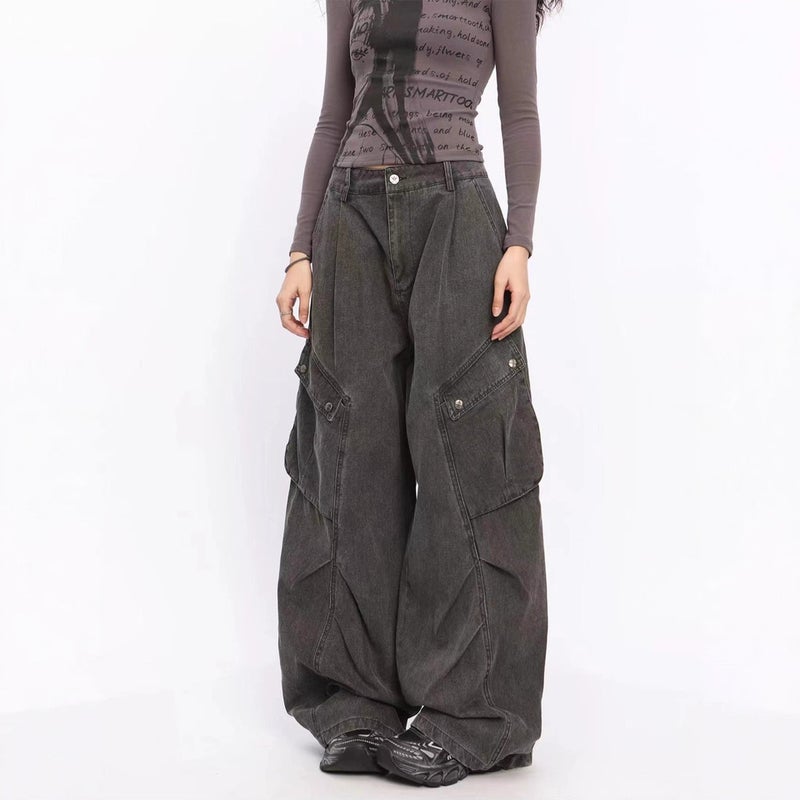 Unisex Classic Denim Jeans Loose Fit Daily Outdoor Wear - Image 5