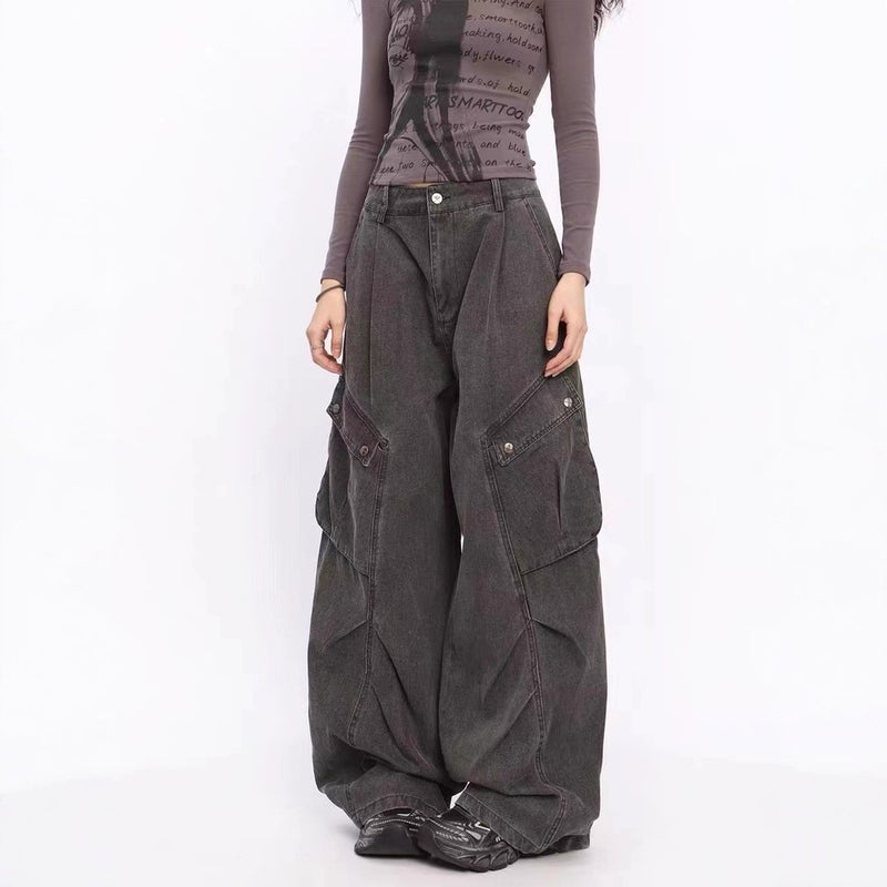 Unisex Classic Denim Jeans Loose Fit Daily Outdoor Wear - Image 3